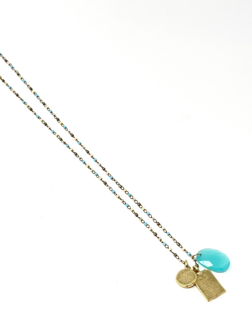 New Anthropologie x Serefina Bohemian Charm Necklace Gold - Picture 3 of 5